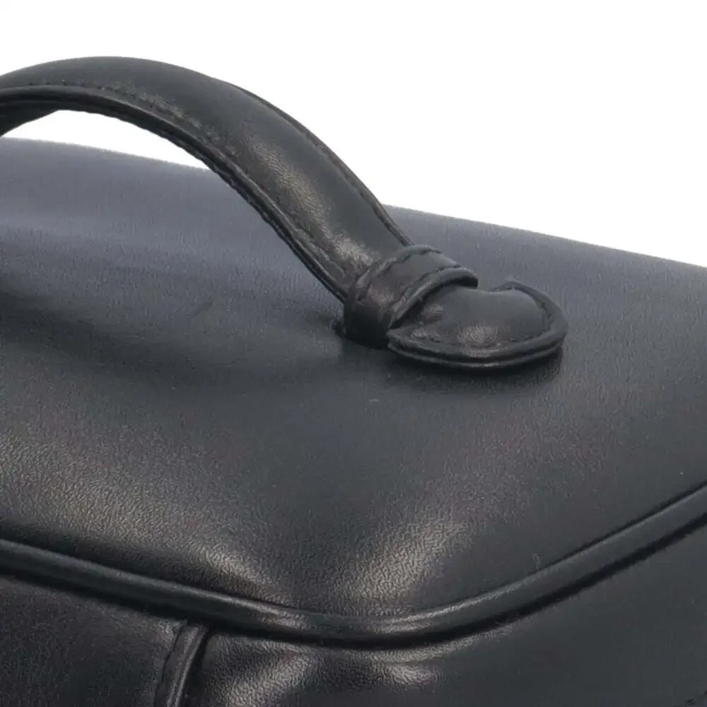 CHANEL Black Leather Vanity Bag